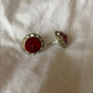 Diamond stud earrings